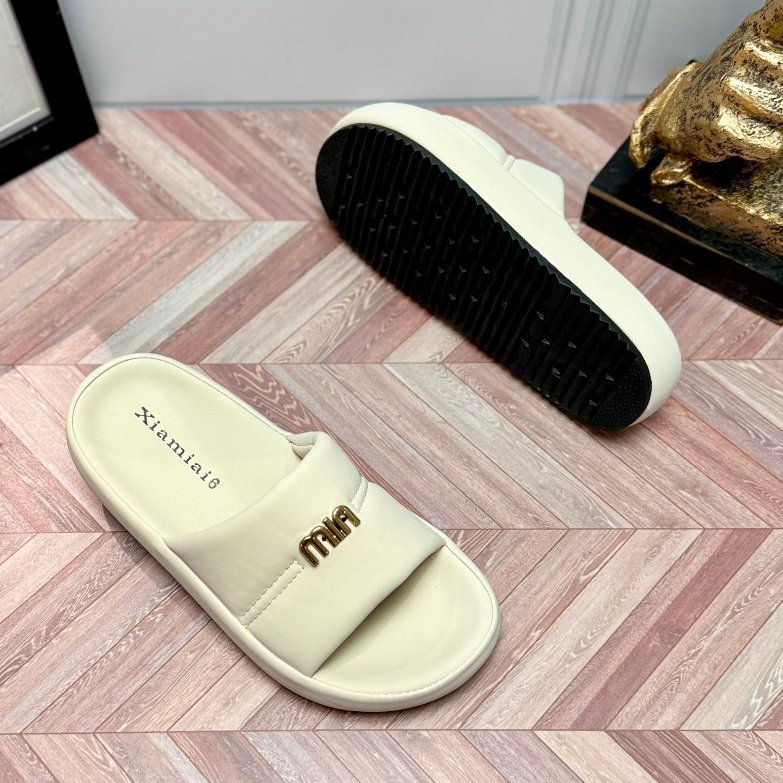 SALE - Dép MinMin Quai Ngang Đế Bằng 3P Da Mờ Siêu Êm 997 Shop Diều phương SALE