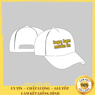 Nón kết trắng in theo yêu cầu