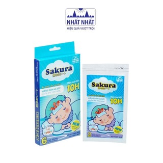 Miếng dán hạ sốt Sakura (Hộp 6 miếng dán) - Nguồn gốc thảo dược