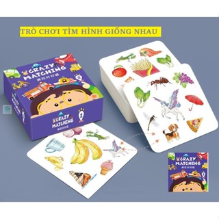 Trò chơi tìm hình giống nhau Crazy matching luyện phản xạ cho bé với gia đình - đồ chơi tương tác tư duy trí tuệ