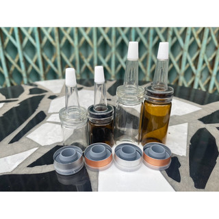 Lọ chiết thủy tinh nút nhọn- Chai chiết bộ 3 nút 5ml/10ml