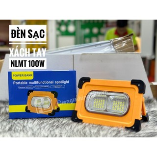 Đèn sạc xách tay năng lượng mặt trời 100w siêu sáng đèn khẩn cấp, đèn dã ngoại, đèn tích điện