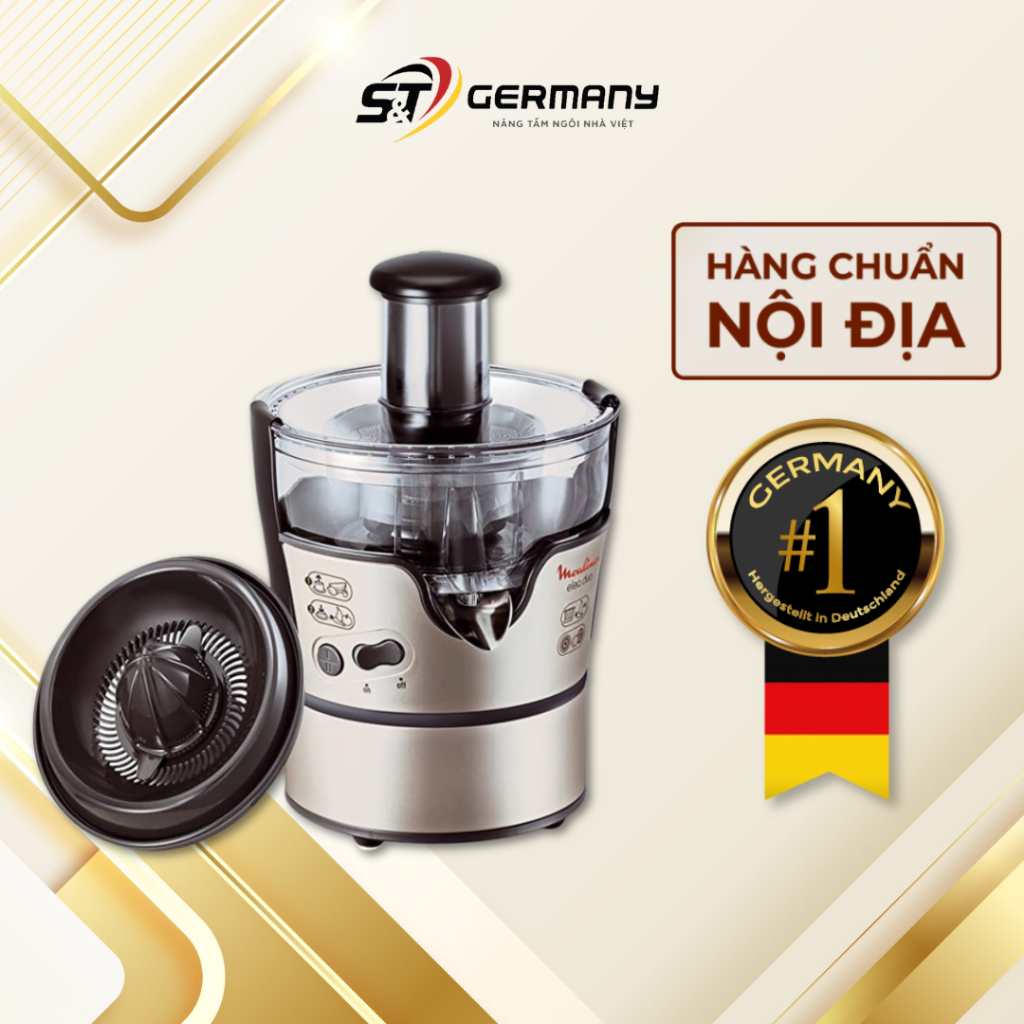 Máy Ép Hoa Quả Và Ép Cam Nội Địa Đức Moulinex Elea Duo JU385H Thiết Kế Hiện Đại Tiện Ích GermanySnT HCM 380031