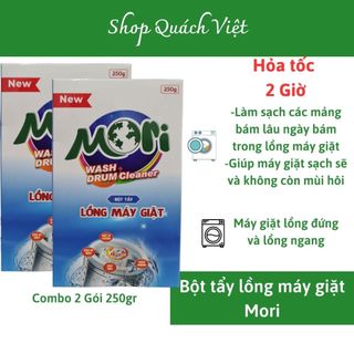 Bột tẩy lồng máy giặt Mori- đánh bay mảng bám trong máy giặt, hộp 250g/ 500g
