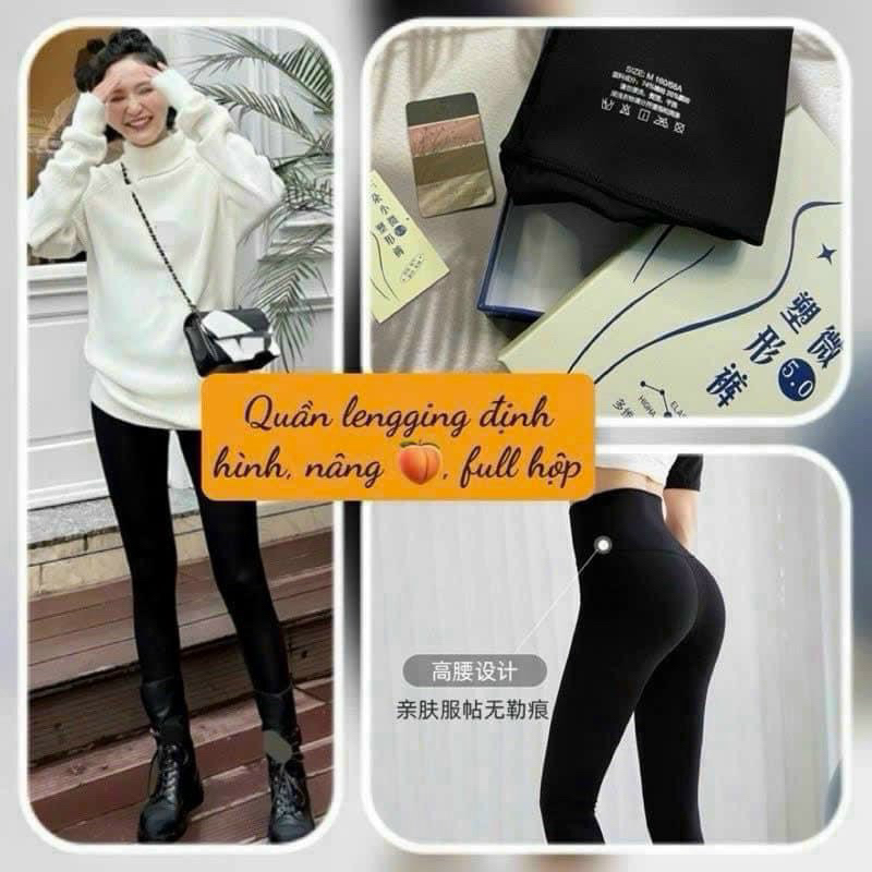 Bán sỉ -QUẦN LEGGING HỘP XANH NÂNG MÔNG