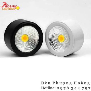Đèn ống bơ ốp trần nổi 3 màu công suất 12w - đèn lon nổi vỏ nhôm đúc 3 chế độ sáng