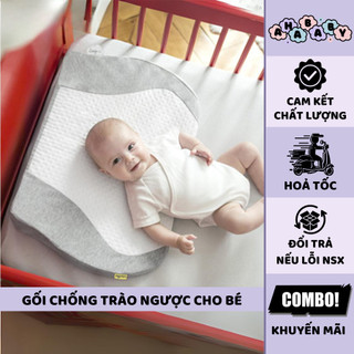 Gối chống trào ngược cho bé Babymoov màu xám