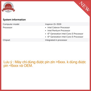 Pin Sạc dell Inspiron 15 3559