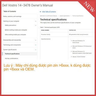 Pin Sạc dell Vostro 3478