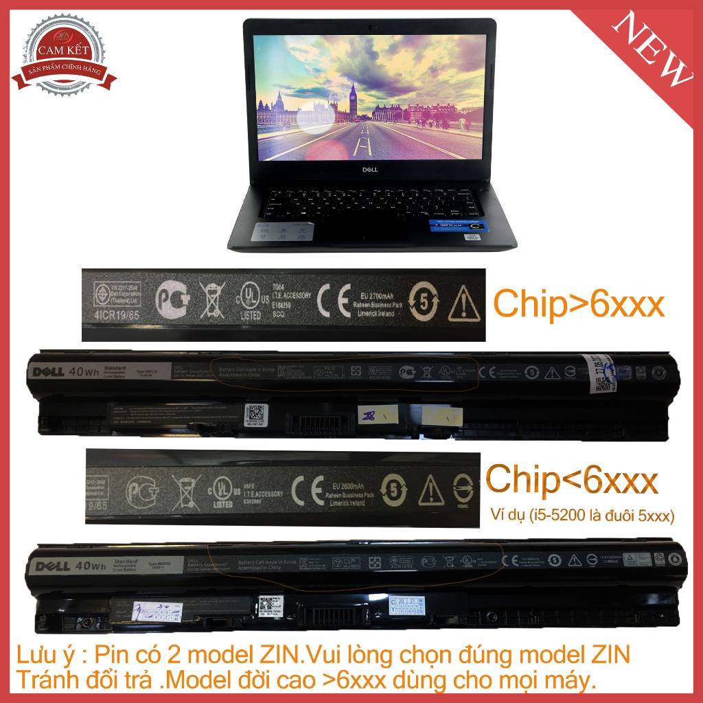 Pin Sạc dell Vostro 3478