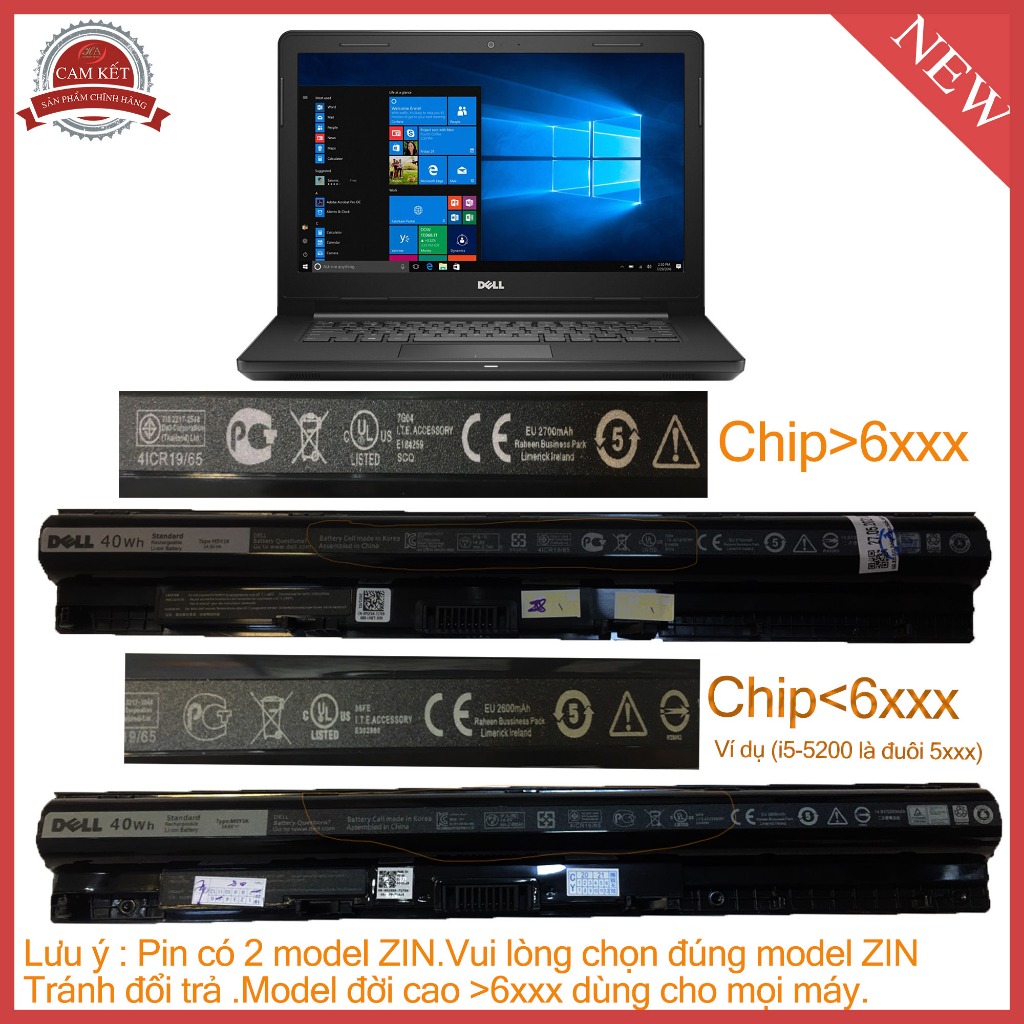 Pin Sạc dell Inspiron 14 3476