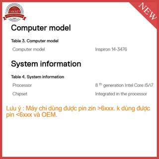 Pin Sạc dell Inspiron 14 3476