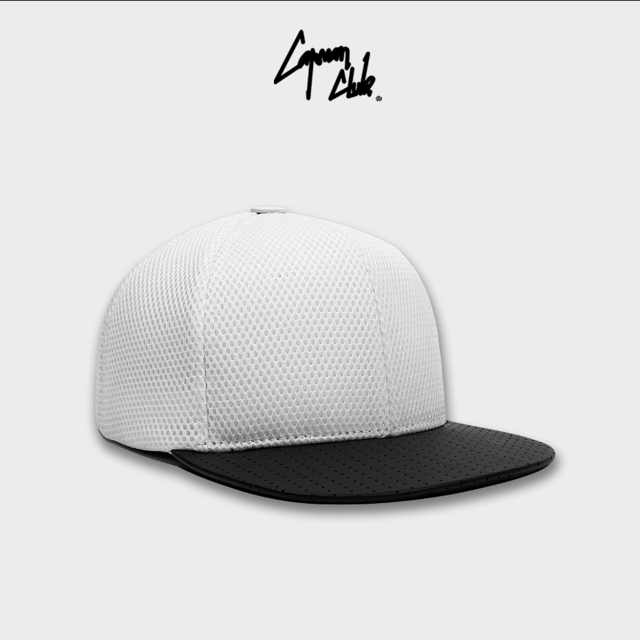 Mũ snapback màu trắng đen lưỡi ngang Capman Club CM50