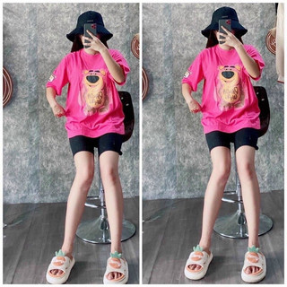 Set bộ áo thun mix quần leggign - set panda