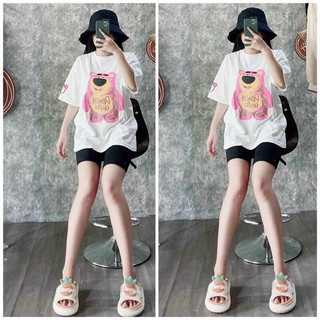 [ Rẻ vô địch ] Set bộ áo thun mix quần legging - panda
