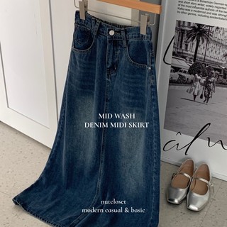 Nutcloset - chân váy jeans mài 8804#_cv0167