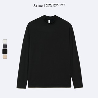 Áo Nỉ Thun Dài Tay Nam Trơn ATINO Chất Thun Nỉ Trẻ Trung Form Slim AN4.7937