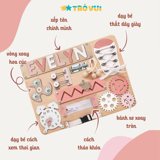 Đồ chơi cho bé, Bảng Bận Rộn Cho Bé - IN TÊN RIÊNG - Phát Triển Trí Tuệ, Kỹ Năng Sống  | Trò Vui BB10