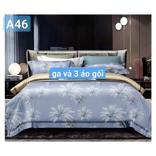 Bộ drap gối Tencel 4 món hoặc ga lẻ vải nhập Hàn Quốc đỉnh cao mát , mềm mại/