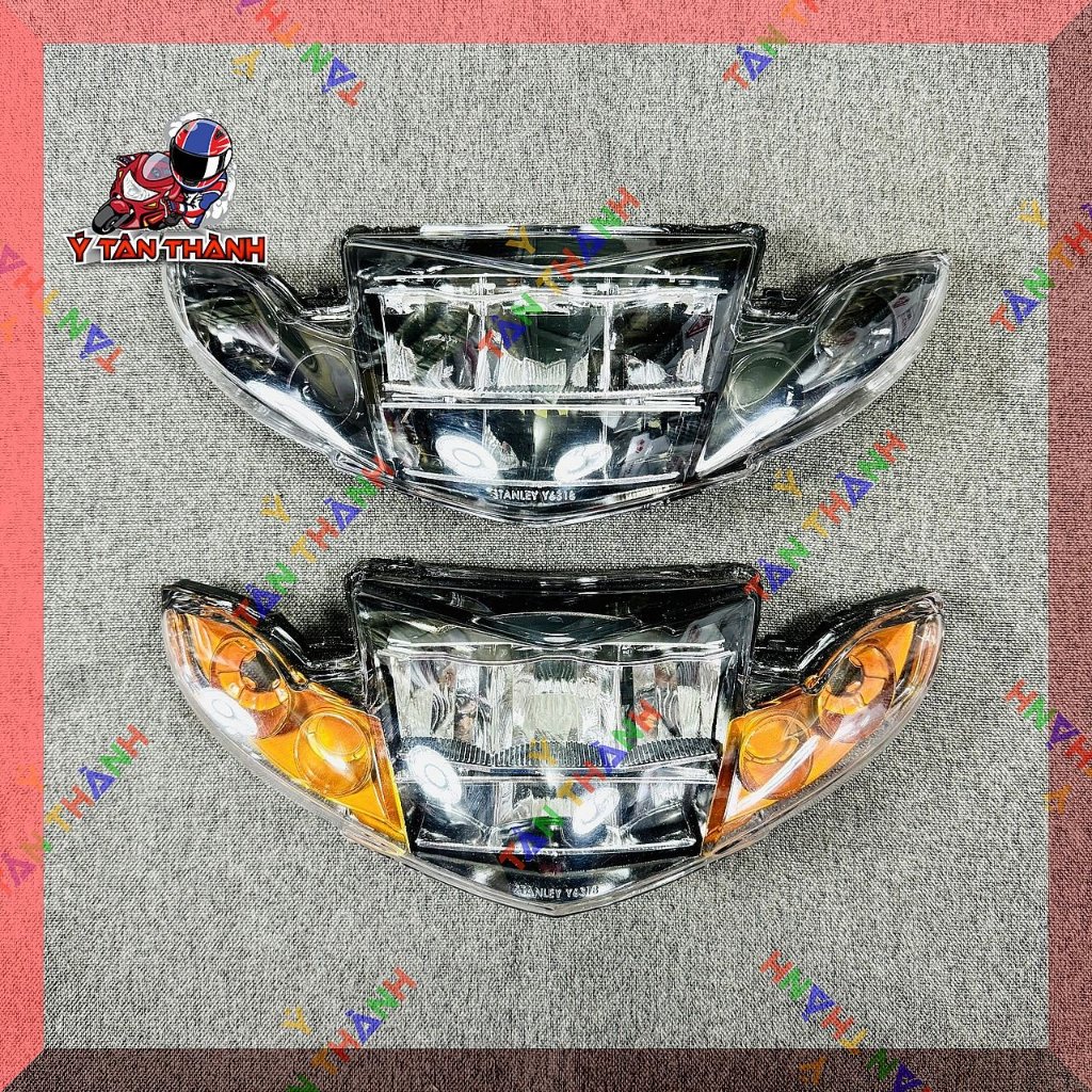 Pha đèn chế led 2 tầng cho sirius hello MS16