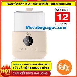 MÁY HÂM SỮA SIÊU TỐC VÀ TIỆT TRÙNG 2 BÌNH FATZBABY FATZ DUO 2 - FB3223SL, DUO 8 - FB3062SJ
