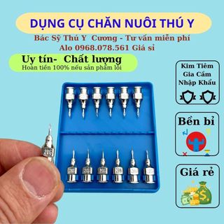 Kim Tiêm Gia Cầm Vỉ 12 Chiếc, Kim Tiêm Gà, Kim Tiêm 20G, 22G ¼ Dài 6mm Chuyên Dùng Cho Gia Cầm, Hàng Cao Câp Nhập Khẩu