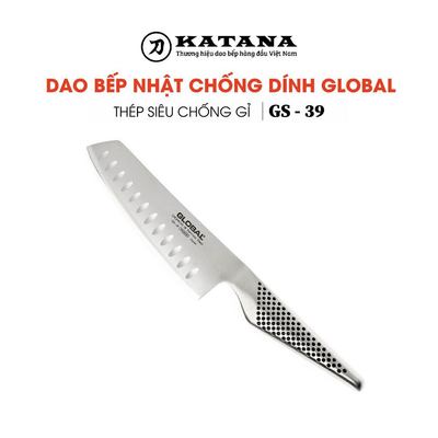Dao bếp Nhật cao cấp Global GS39 = GS91 Nakiri - Dao thái rau củ chống dính (140mm)