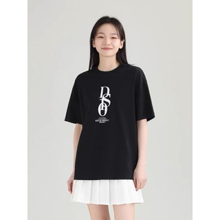  Áo phông tay lỡ Dessuu cổ tròn họa tiết in chữ DS01