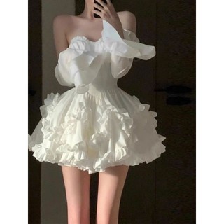 Váy lụa phối lưới cứng dáng xòe - sb07