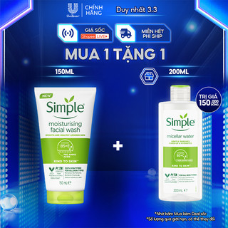 SỮA RỬA MẶT SIMPLE GIÚP DƯỠNG ẨM CHO DA TRÔNG KHỎE VÀ MỊN MÀNG 150ML  