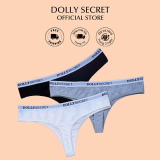 Quần Lót Lọt Khe Nữ Cotton Cạp Chữ DOLLY SECRET Quần Lót Dáng Sexy Gợi Cảm Đi Biển Dáng Sporty DS10