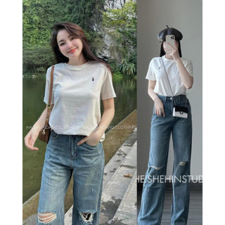 Áo thun nữ babytee cộc tay lông thỏ mềm mát form vừa thêu ngựa chất loại đẹp 3558 P0K39