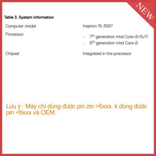 Pin Sạc dell Inspiron 15 3567