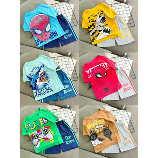 QUẦN ÁO TRẺ EM -FREESHIP50K-ĐỒ BỘ BÉ TRAI tay ngắn thun cotton