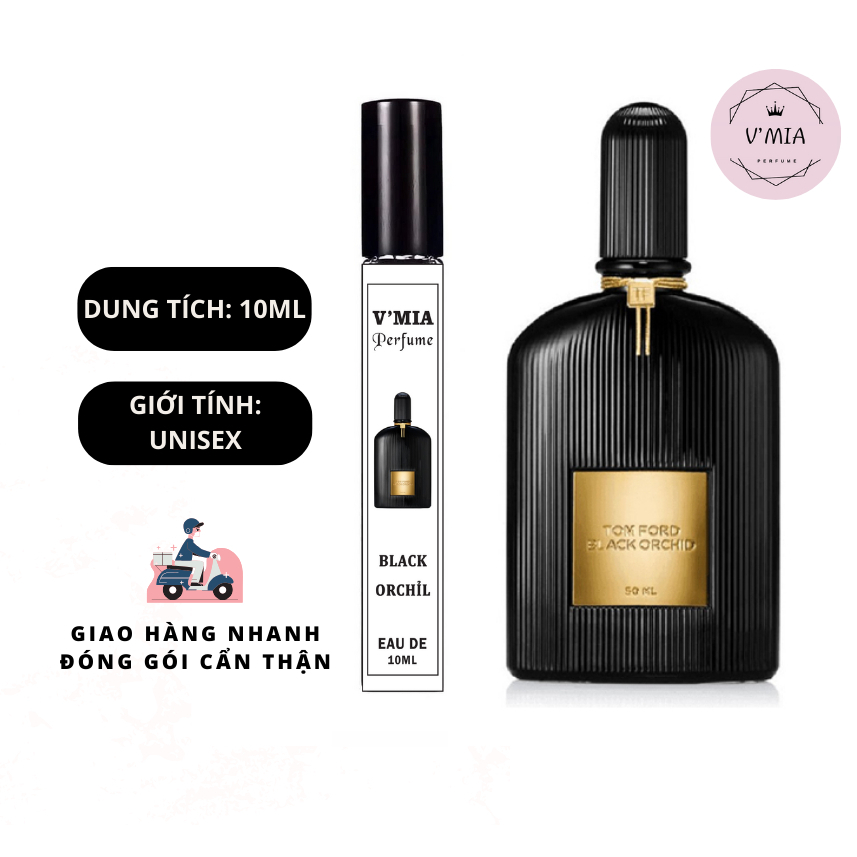 Nước hoa Nam Nữ Tom Ford Black Orchid chiết 10ml - Hương thơm tinh tế hiện đại - V'MIA Shop