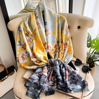 Khăn lụa dài quàng cổ họa tiết chữ H KLD-044 90x180 cm ThyThy Store