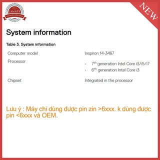 Pin Sạc dell Inspiron 14 3467