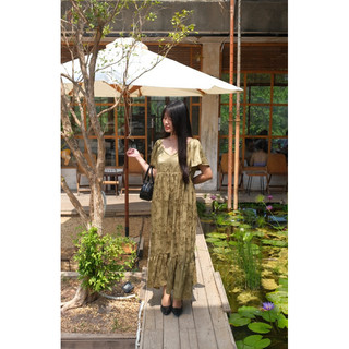 Fern Dress - Đầm lụa gấm xoè