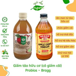 Giấm Táo Hữu Cơ Có Giấm Cái Apple Cider Vinegar With The Mother
