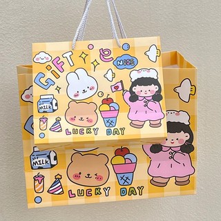 Túi Giấy Đựng Quà Tặng Cỡ Lớn Có Quai Xách Hình Nhân Vật Hoạt Hình Siêu Dễ Thương Giấy Cứng Loại 1