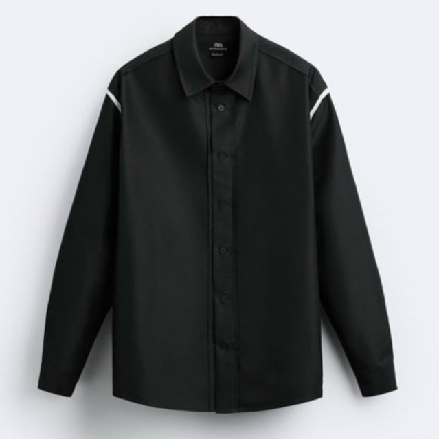 Áo sơ mi dài tay Zara authentic SHIRT WITH CONTRASTING TRIMS size S