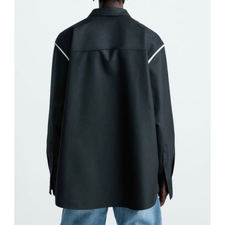 Áo sơ mi dài tay Zara authentic SHIRT WITH CONTRASTING TRIMS size S