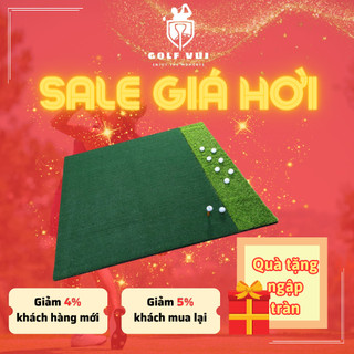 Thảm tập golf thảm swing 1.5m x 1.5m, tặng 3 bóng 2 tee cao thấp