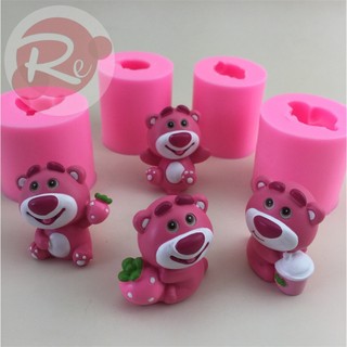 – Khuôn Silicon - Bộ 4 khuôn Gấu Lotso - Trang trí bánh sinh nhật bánh kem