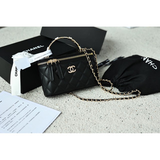 Túi đeo chéo Cha.nel vanity size 18cm fullbox da bò