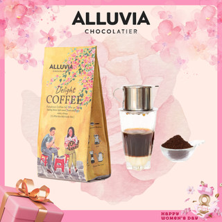 Cà phê nguyên chất rang mộc Alluvia Delight rang xay gói 200 gram không chất bảo quản hương vị đậm đà