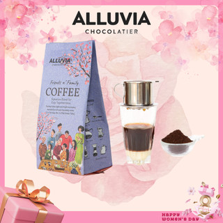 Cà phê nguyên chất rang mộc Alluvia Friend N' Family rang xay gói 200 gram không chất bảo quản hương vị đậm đà