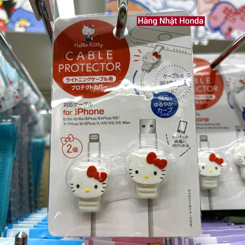 [Daiso Nhật] Bảo Vệ Dây Cable  Lightning iPhone Sanrio - Hello Kitty My Melody Cinnamoroll