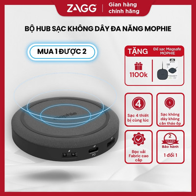 Bộ Hub sạc không dây đa năng Mophie