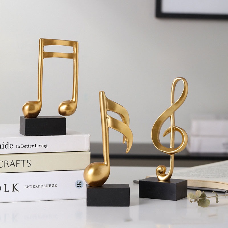 Tượng nốt nhạc khoá nhạc mạ vàng decor nhà cửa